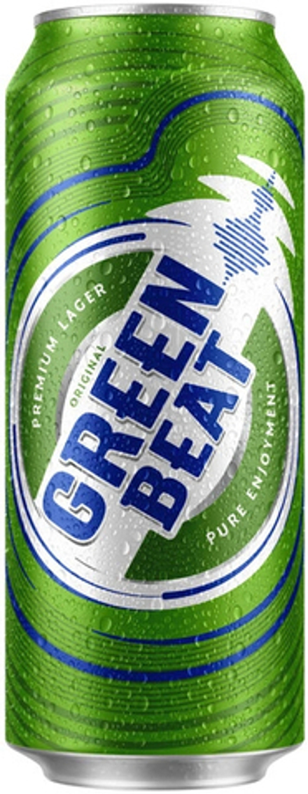 Пиво ГринБит / GreenBeat 0.45 - банка