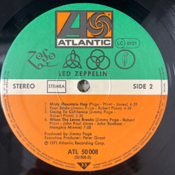 Винтажная виниловая пластинка LP Led Zeppelin IV (Германия 1976)