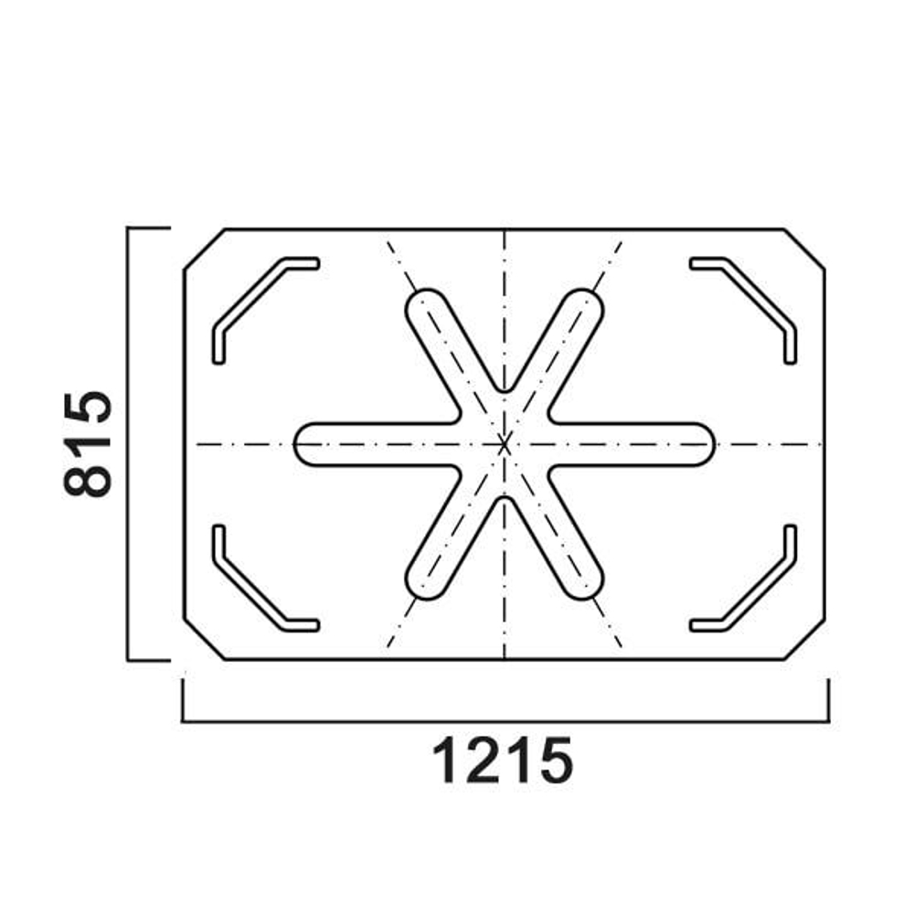 Крышка на контейнер 500 л Анион(1215x815x80см;синий) - арт.559519