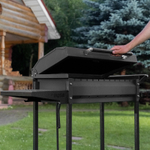 Мангал сварной на колесах, 662 х 390 х 152/805 мм, сталь 2 мм, кочерга в комплекте, Camping Palisad