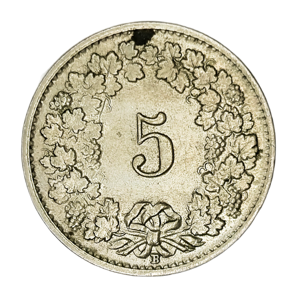 Switzerland, 5 Rappen, 1951 – Libertas Series, VF