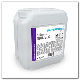 Усиленное низкопенное средство очистки и обезжиривания 5л. 900/300. Интерхим