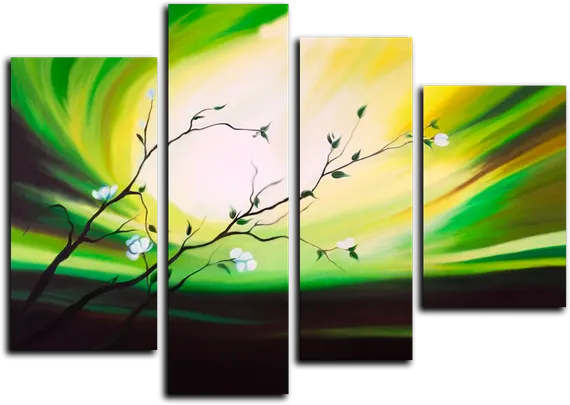 Модульная картина "Цветущая веточка"