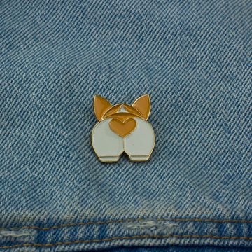 Значок металлический на одежду/Пин. Попа Корги