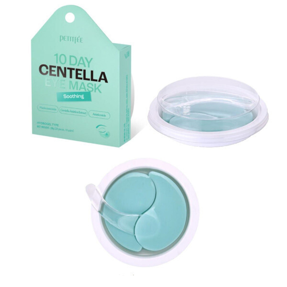Petitfee 10 Day Centella Eye Mask – Soothing гидрогелевые патчи с центеллой азиатской (10 пар)