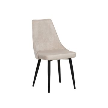 Стул Leset Эби Люкс Каркас Черный, велюр Crash LUX 2 платина