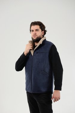 Мужской жилет из натуральной овчины