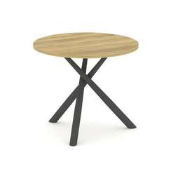 Oak Стол переговорный круглый D=900 PR.C.SPRG-002.D Дуб Винченцо/Металл Антрацит 900*900*750