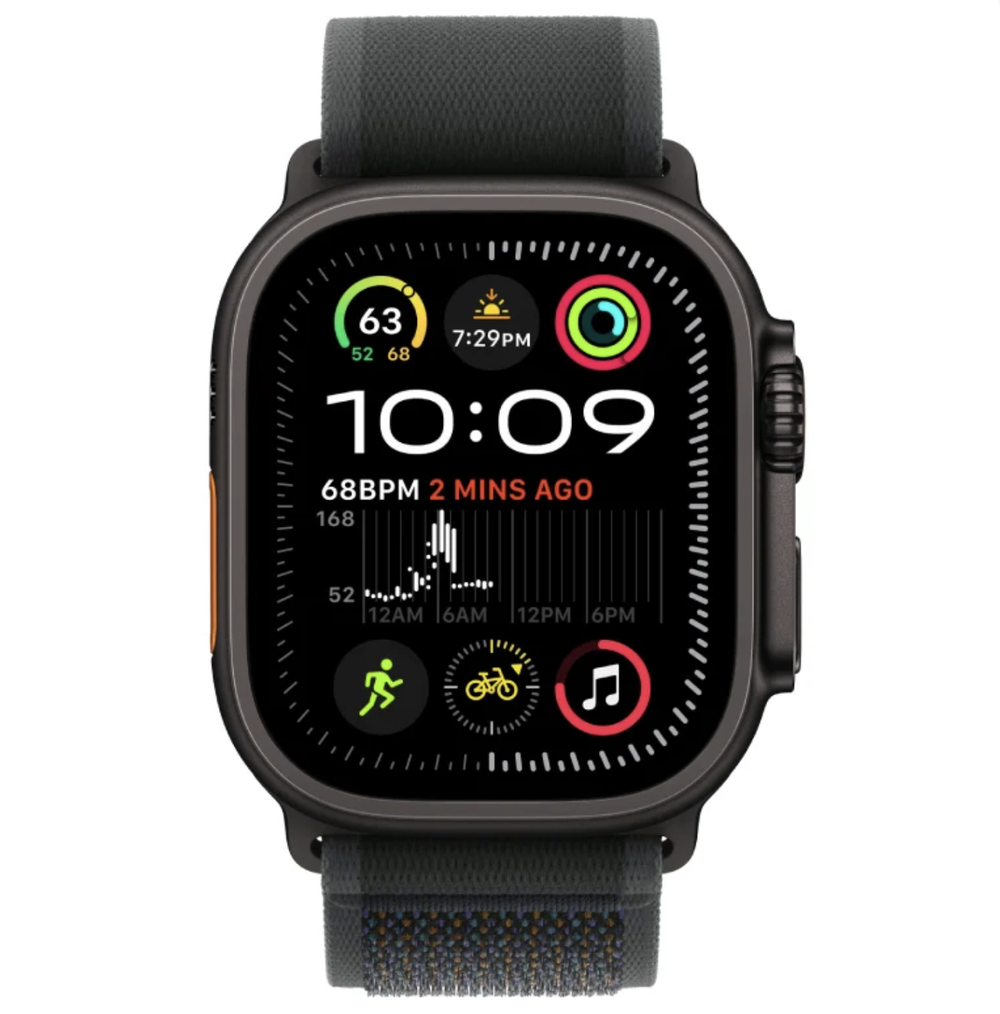 Умные часы Apple Watch Ultra 2 49mm Black Ti Black TL M/L (MX4V3)