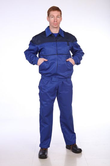 Костюм "Рекорд" полукомбинезон (синий/василек)