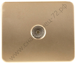 СВЕТОЗАР Гамма, телевизионная без вставки и рамки цвет золотой металлик, Электрическая розетка (SV-54115-GM)