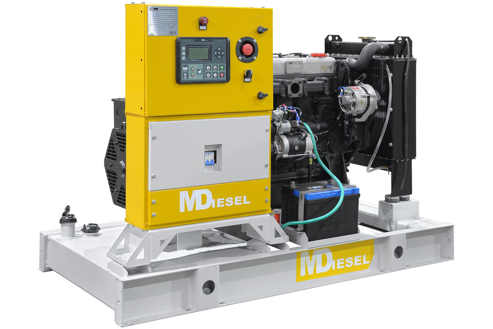 Резервный дизельный генератор МД ЭД-12-230-1РПМ29 в погодозащитном кожухе на шасси