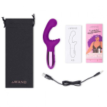 Фиолетовый вибромассажер 19см с двумя моторами Le Wand XO Purple LW-039-CHR