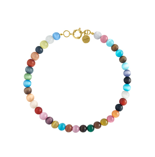 Колье Cat Eye из бусин камня