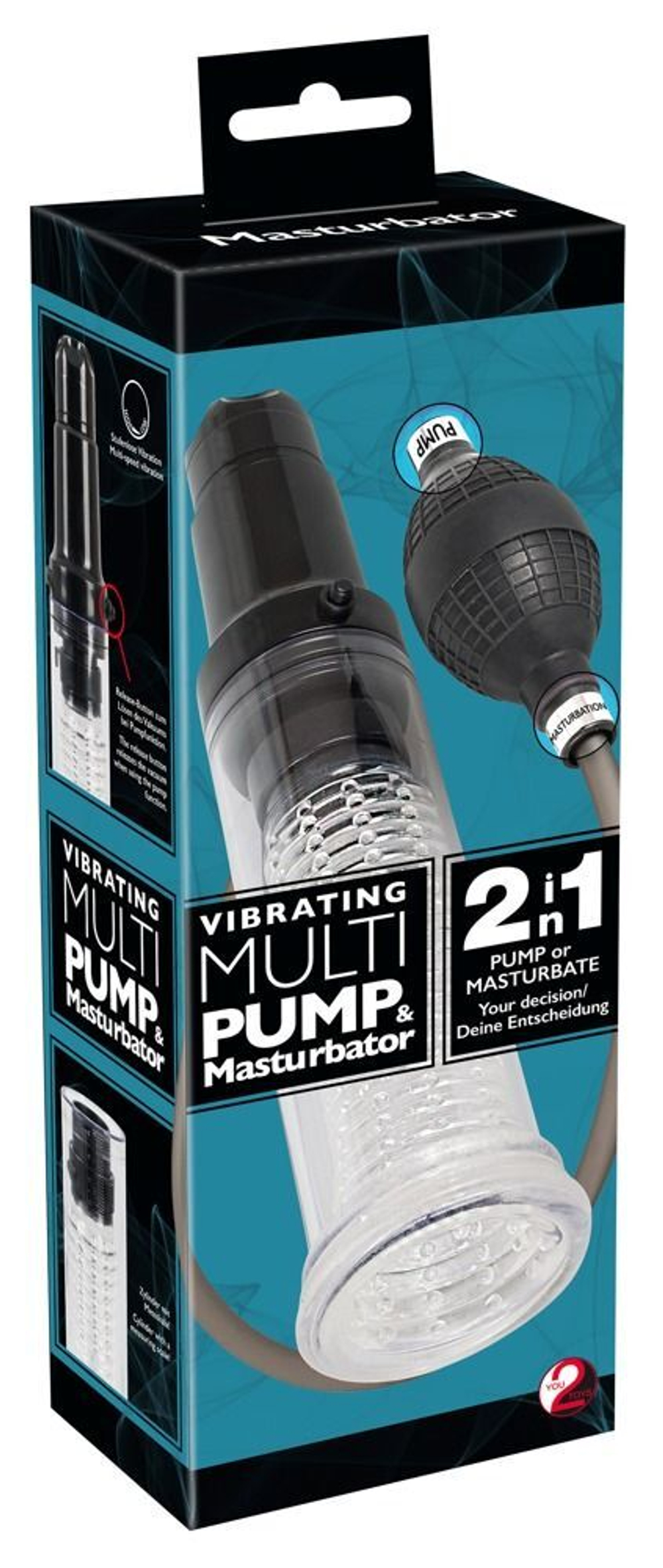 Вакуумная помпа-мастурбатор Vibrating Multi Pump & Masturbator