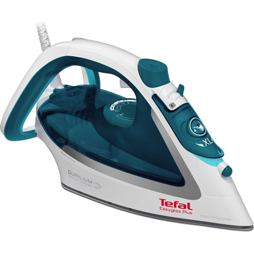 Утюг Tefal FV5718 Easygliss Plus, белый/бирюзовый