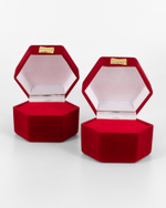 Футляр «Романтика» саквояж шестиугольный для кольца и серёг