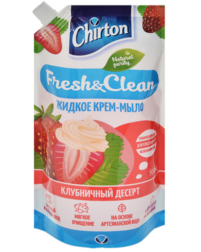 Chirton крем-мыло(м/уп.)500мл.Клубничный десерт