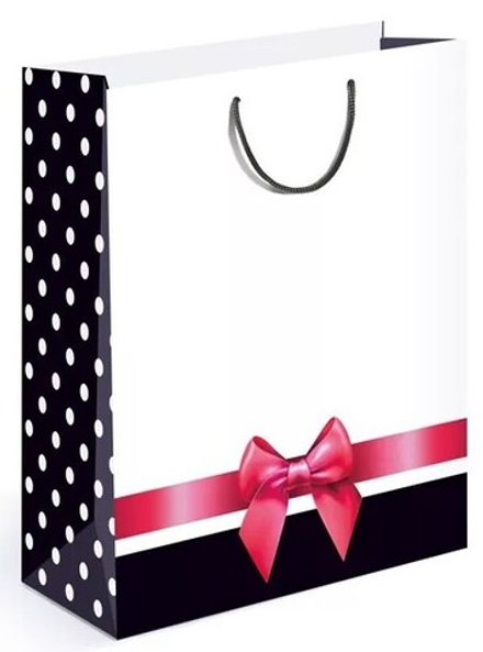 Пакет подарочный, Розовый бант, 26*32*13 см, 1 шт.