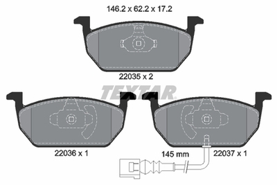 TEXTAR - 2203501-TET - Brake Pad Set, disc brake