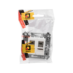 Компьютерная розетка RJ-45 в стену, кат.6 двойная экранированная,"Avanti", "Белое облако"