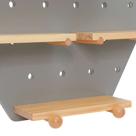 Полка настенная шестиугольная shely, D50 см, светло-серая