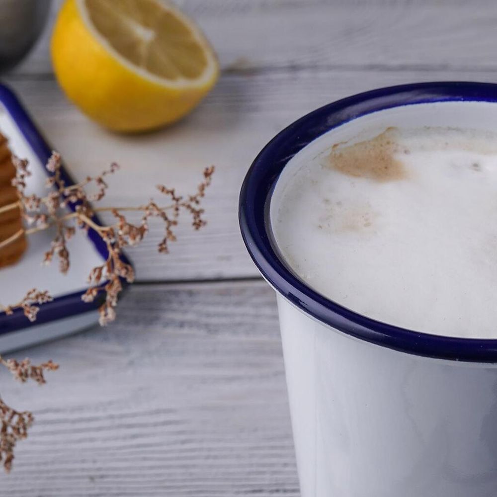 Чашка 450 мл без ручки d 9,3 cм h12,2 см Blue Rim эмалированая сталь SUNNEX [1]