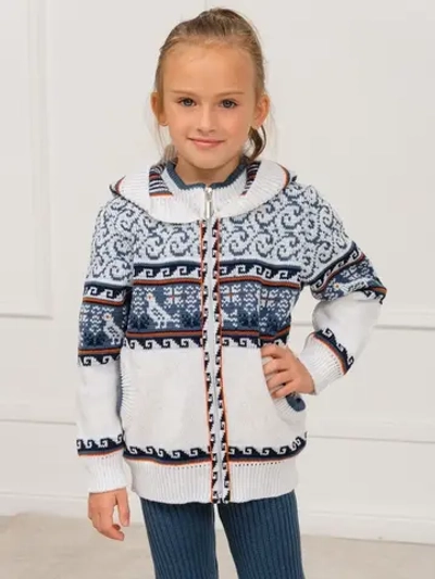 Кофта вязаная с капюшоном