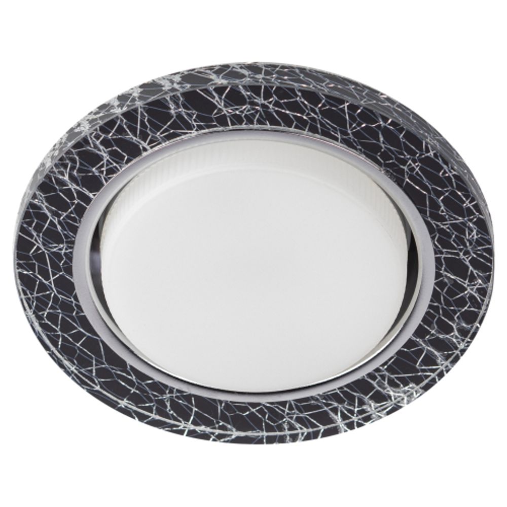 Встраиваемый светильник со светодиодной подсветкой ЭРА DK LD51 WH/BK GX53 белый черный | Встраиваемые LED светильники