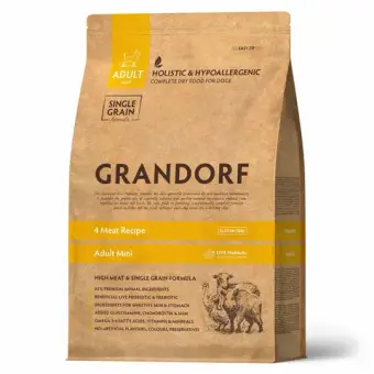 Сухой корм GRANDORF DOG 4 Meat PROBIOTIC MINI Четыре вида мяса для взрослых собак мелких пород 1кг
