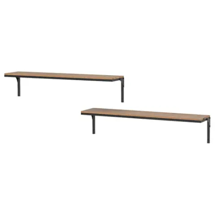 Настенные полки - FJÄLLBO IKEA/ ФЬЕЛЛЬБО ИКЕА, 101x20 см, коричневый