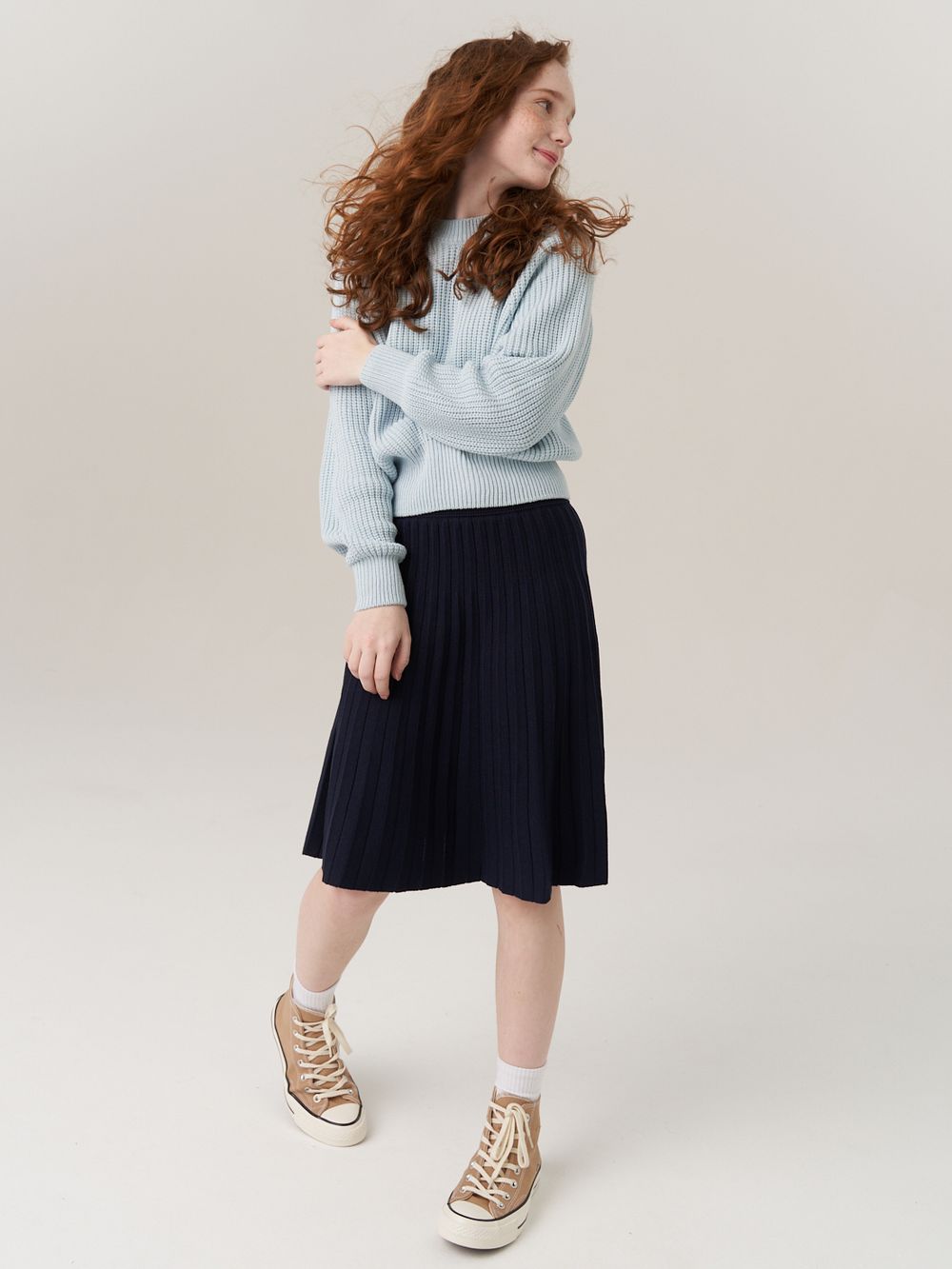 Юбка школьная для девочки AT883 синий