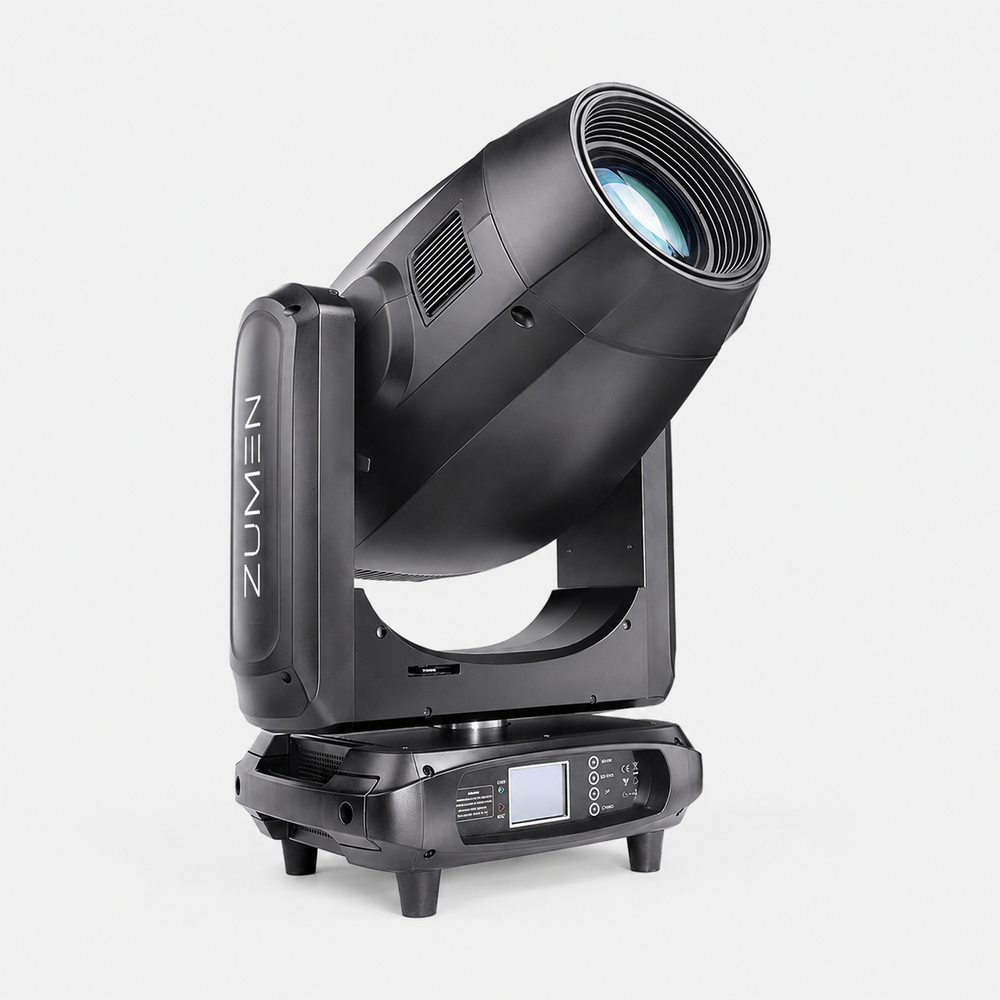 PL-A1200F — гибридная вращающаяся голова BSWF 1200 Вт CMY с зумом 5°–50°