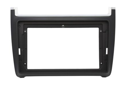 Комплект рамки с разъёмами 9" VW Polo 5 2009-2020 черн. мат - Car-Smart 8080