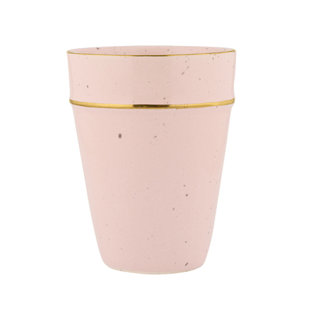 Чашка pale pink с золотой каймой