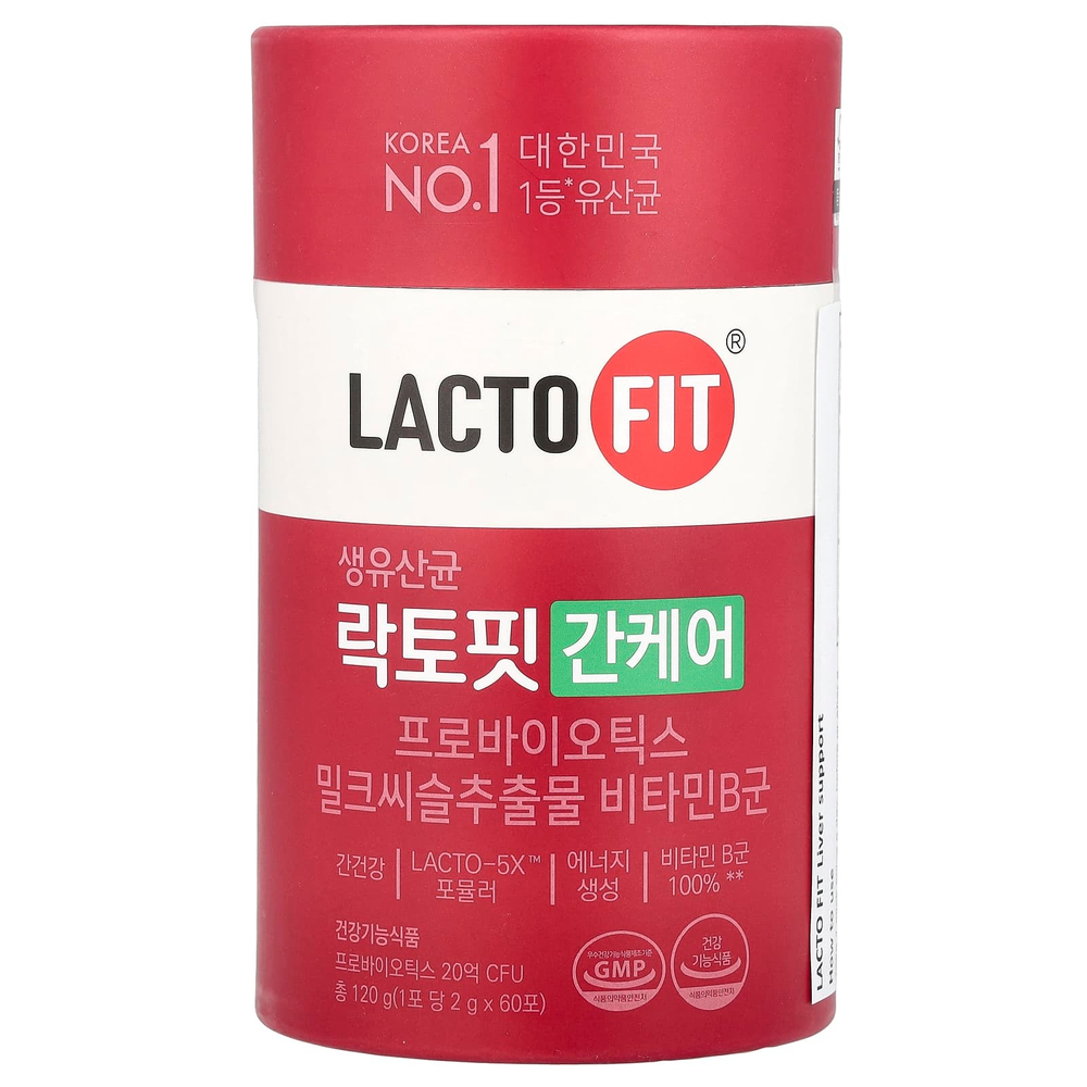 Lactofit, Пробиотик, поддержка печени, 60 стиков (2 г) каждый