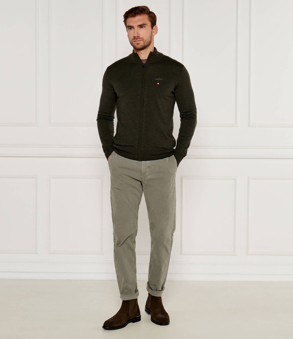 Кожаное челси Tommy Hilfiger - оливковый(FM0FM04757)