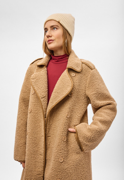 Дубленка Тэдди лонг бежевый