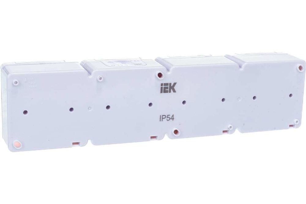 Розетка 4-местная для открытой установки РСб24-3-ГПБб с заземлением IP54 ГЕРМЕС PLUS белый IEK