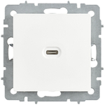 BRITE Розетка USB C 65Вт высокоскоростная зарядка РЮ12-1-БрАБ арктический белый IEK