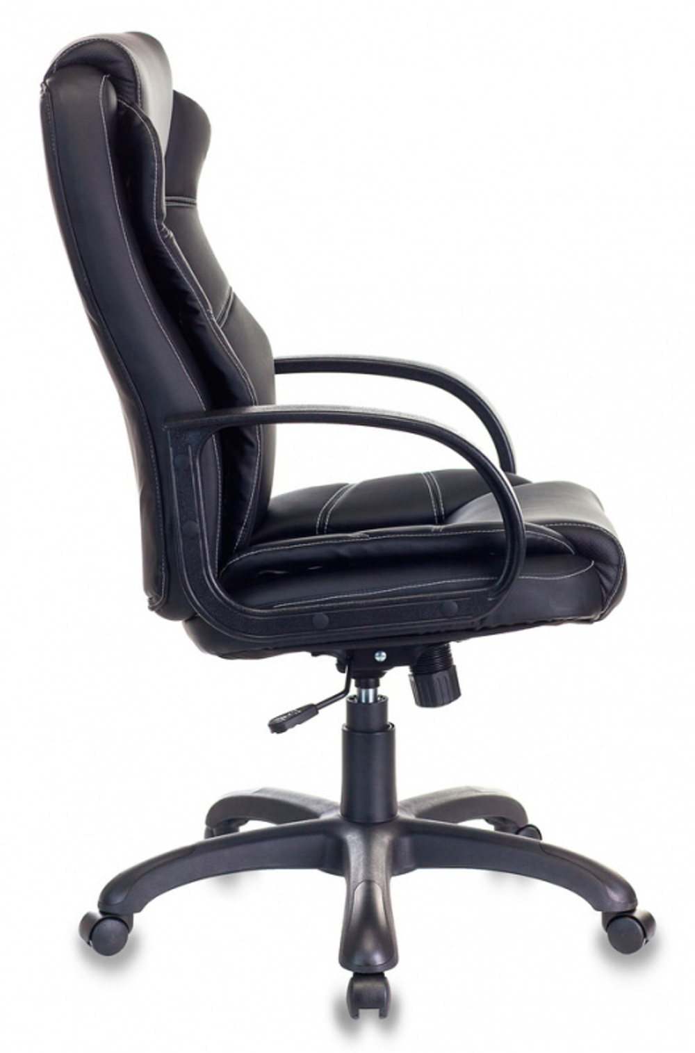 Кресло руководителя Бюрократ CH-839 черный Leather Black эко.кожа крестов. пластик
