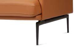 Диван Bisq 211 см, коричневая кожа