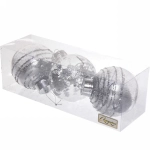 Новогодние шары 8 см (набор 3 шт) «Dream», Серебро