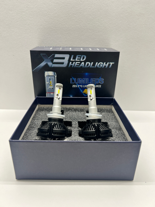 H27 (880) / Автомобильные светодиодные лампы, H27 (880), 50W, 6000 Lm, 12 вольт, с радиаторным охлаждением, X3 Led Headlight ZES, ИКС ТРИ, TG (2 шт. / комплект)