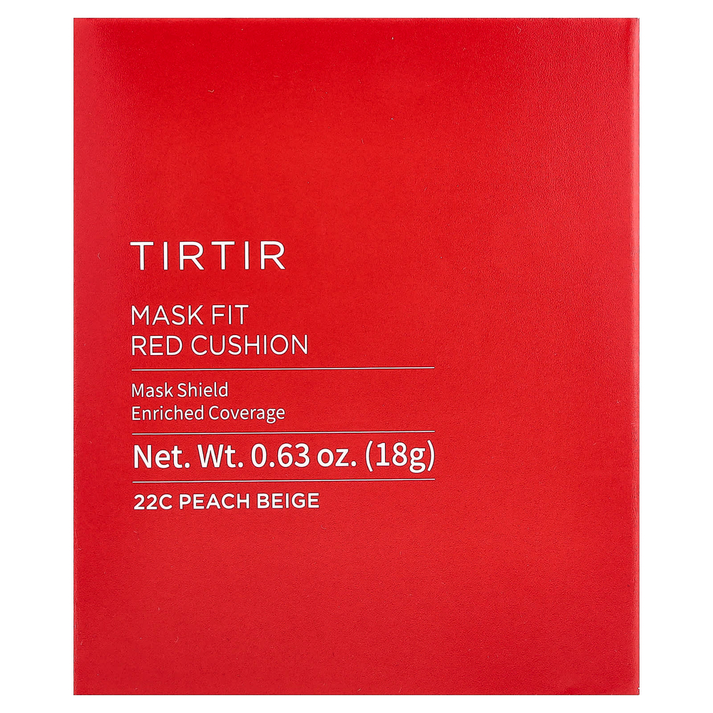 TIRTIR, Mask Fit Red Cushion, 22C, персиково-бежевый, 18 г (0,63 унции)