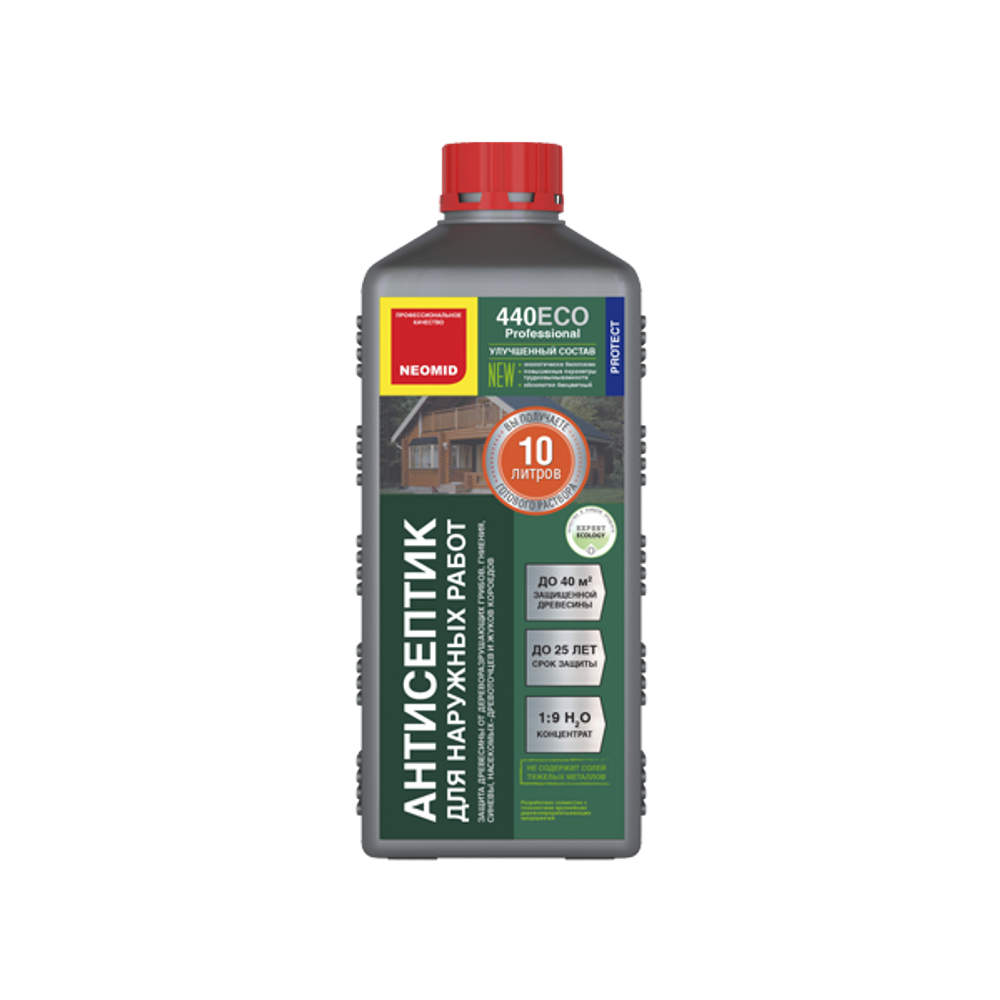 Антисептик для наружных работ NEOMID 440 ECO 1:9 1л