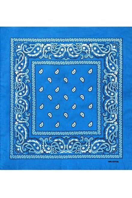 Бандана бирюзовая пейсли огурцы