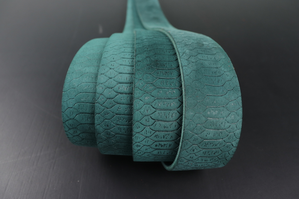 Ременная заготовка Шелк Хаки + Плита Королевская кобра