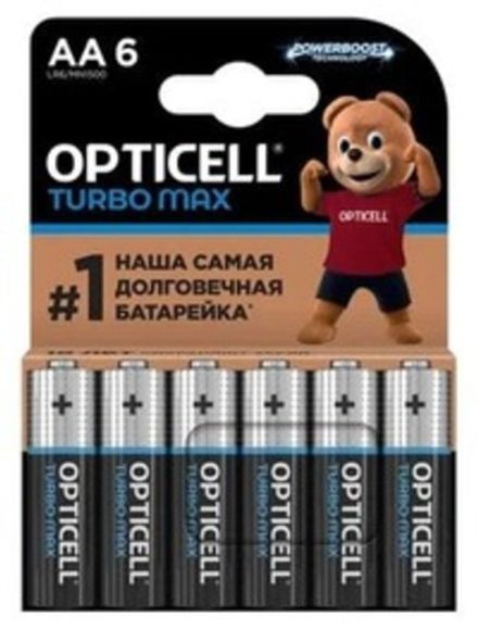 Батарейки Opticell Turbo Max LR6 BL6 (1/12)