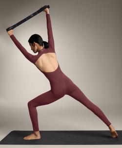 Oysho Комбинезон Comfortlux с длинными рукавами, бордовый